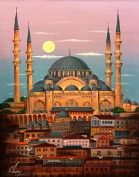 S. A. Noory, 18 x 24 Inch, Acrylic on Canvas, Cityscape Painting, AC-SAN-234 S. A. Noory, 18 x 24 Inch, Acrylic on Canvas, Cityscape Painting, AC-SAN-234